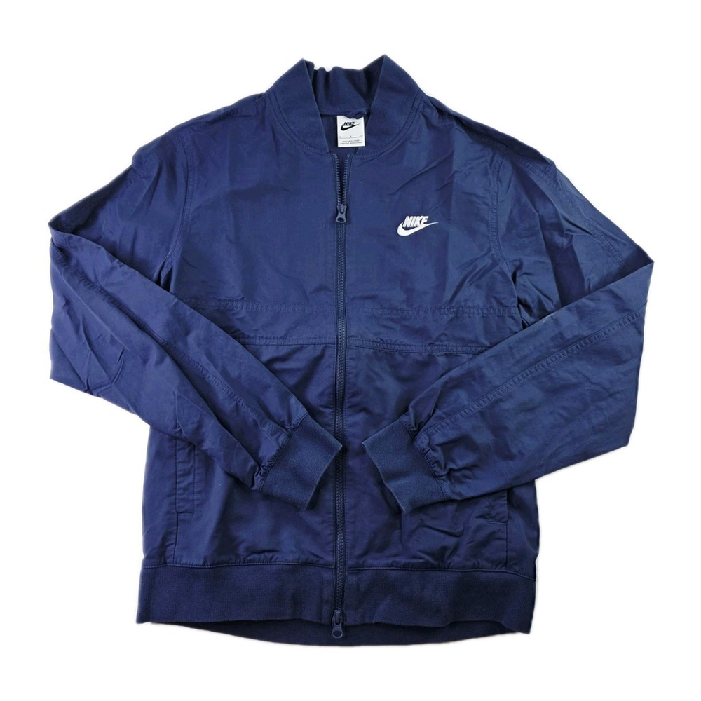 Nike Player Bomber Jacket Full-Zip Navy Blue Men's Size Small